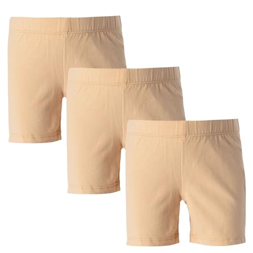 Girl's Cotton Bike Shorts, Cartwheel, Dance Shorts - 3 Pack