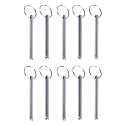 10Pieces Carbon Steel Button BallHead Locking Pin 8x60mm For Quick Releases For Boats Mechanics