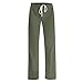 Kenvina Womens Wide Leg Casual Pants High Waisted Lounge Pants Comfy Business Work Pants Pj Loungewear with Pockets（2-Army Green,Small）