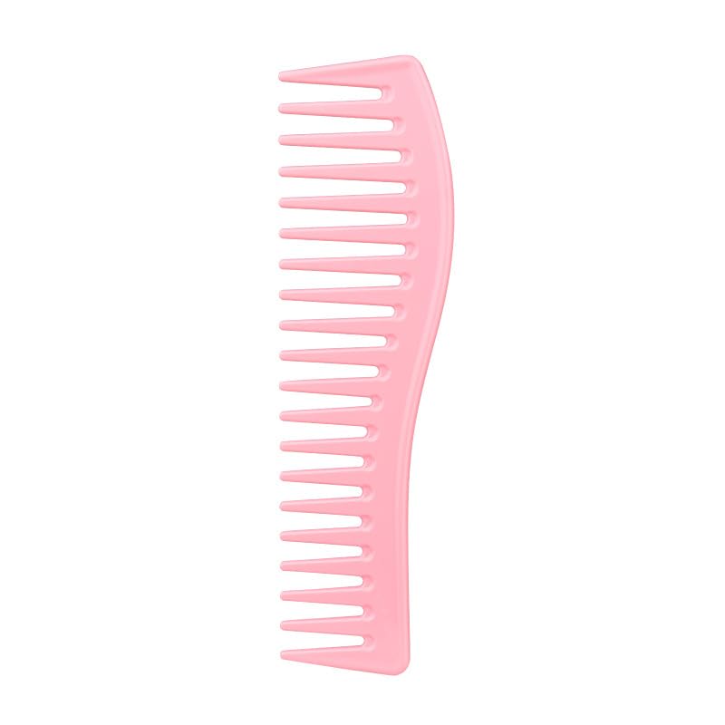 Household Wide Tooth Comb Portable Knot Curly Hair Detangling Tool For Men & Women | Pink