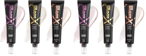 Image of Sotrue Strobe Cream, Pack of 6, Rose Gold, Pink and Gold, 30g Each, Illuminating Makeup Primer and Highlighter