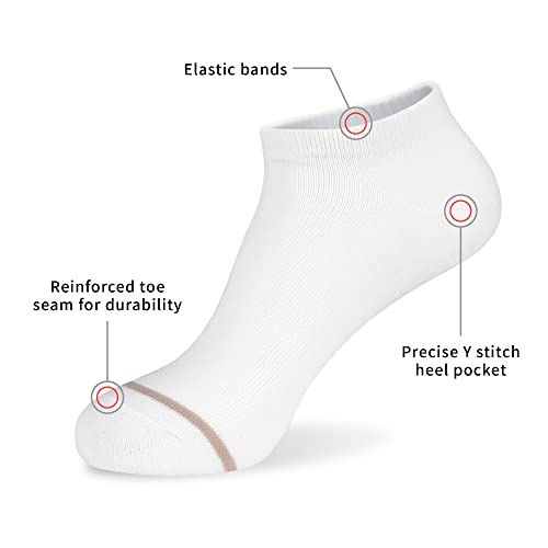 Image of MONFOOT Men's /Women's 10-20 Pairs Thin Cotton Low Cut Ankle Socks, Multipack
