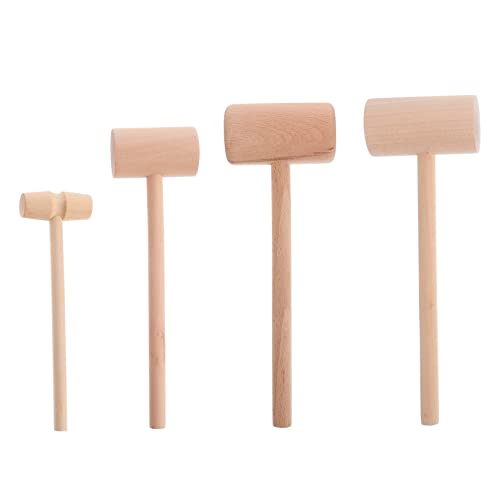 UPKOCH 4 Piezas de Madera para Romper Cangrejo y Hacer Pasteles Herramienta y Versátil para Mariscos Acabado Suave y Natural para Cocina y Regalos