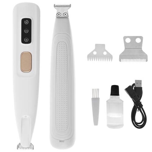 FALESOUL Dog Paw Trimmer, Upgraded Multifunctional Pet Hair Clippers with LED Light, Low Noise Waterproof Rechargeable Pet Paw Trimmer for Pet Paws, Ears, Rump, Face, Eyes