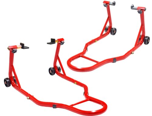 JOMAFA Caballete de Moto Soporte Delantero y Trasero Universal
