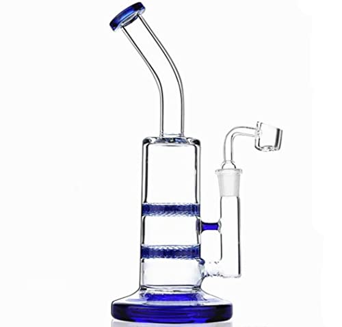 Mosi Mimi Bongs de Vidrio Tubería de Agua Plataforma Dab Bongs para Fumar con tazón de Cuarzo (Blue) Cover