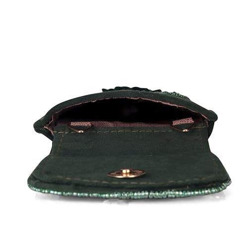 Image of J I ACCESSORIES Velvet Saree Clutch Mobile Pouch Waist Clip Ladies Purse Gift For Women