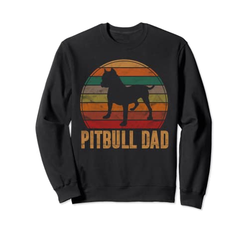 Retro Pitbull - Regalo para papá, amante de los perros, mascota y papá Sudadera