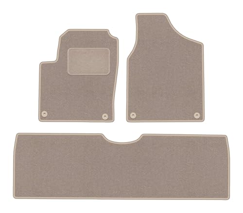 Tapis de voiture Ford Galaxy MK1 1995-2006 | Set tapis auto velours beige 3 pièces