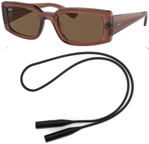 Ray-Ban RB4395 Sunglasses Bundle: RB 4395 KILIANE 667873 Transparent Brown/Dark Brown Polyamide Standard and Universal Anti-slip Silicone Leash2