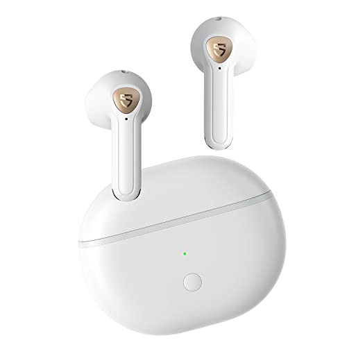 SoundPEATS Hi-Res Wireless Earbuds Air3 Deluxe HS with LDAC Codec and Bluetooth 5.2, 60ms Low Latency Game Mode, 4 Mics and ENC for Clear Calls, 14.2mm Driver, App Control, Melodious Sound(White)