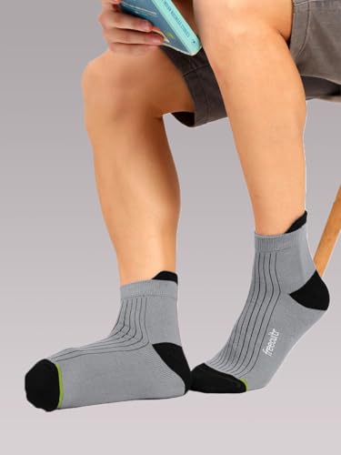 Image of Freecultr Ankle Socks | Breathable Bamboo Fibre | Odour Resistant | Thermo Regulated | Moisture Wicking | Anti-Slip Y-Heel | Soft & Comfortable Assorted Combos