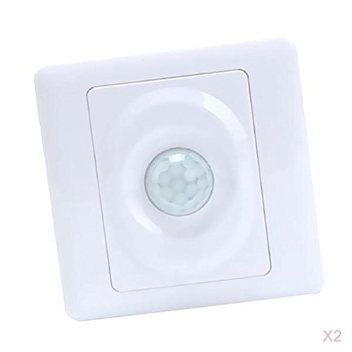 UJEAVETTE 2Pcs PIR Motion Sensor Light Switch Time Delay Detector Adapter Panel-image-47