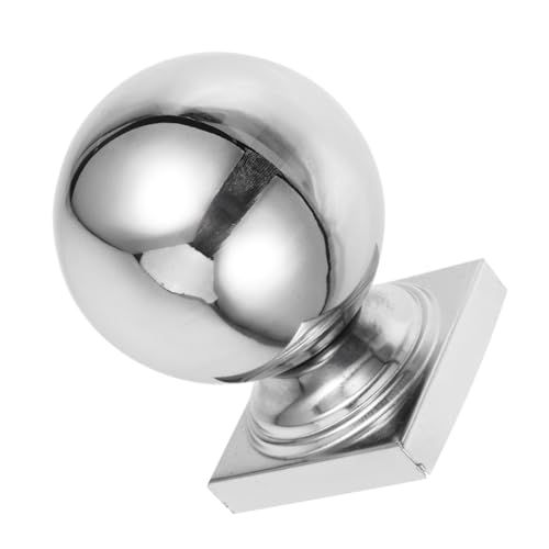 Toyvian Ferramenta Per Recinzioni in Acciaio Inossidabile Design Sfera Cava Base Quadrata Resistente Accessori Per Recinzioni Da Giardino Protezioni Per Pali Esterni