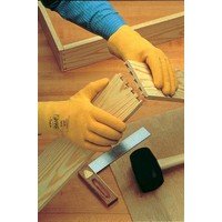SHOWA Best Glove 960S-08 Size 8 KPG Light Weight Abrasion Resistant Yellow PVC Fully Coated Work Gloves With Seamless Cotton Knit Liner And Slip-On Cuff (1/PR)