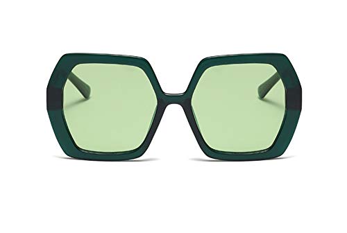 Freckles Mark Retro Oversized Hexagon Sunglasses for Women Irregular Trendy 60s Vintage Polygon Sun Glasses for Ladies