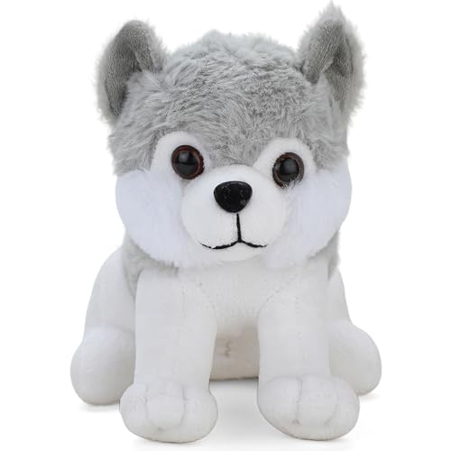 Webby Plush Husky Soft Toys for Kids Small, 20 CM (Gray)