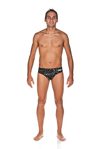Arena Water MaxLife Brief Swimsuit, Black - Grey, 34