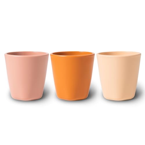 Image of Tiny Twinkle Tableware 3 Pack Cups Set - BPA-Free For Kids and Toddlers - Polypropylene Plastic Tumblers (Sand, Cinnamon, Taupe) Cup