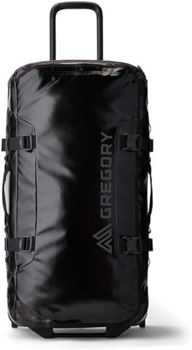 Gregory Alpaca 100L Water-Resistant Adventure Travel/Gear Organization Wheeled Duffle Bag with Packing Cube Included, Obsidian Black