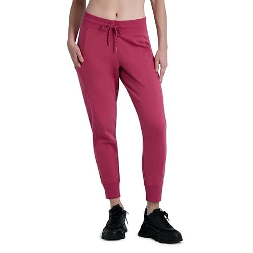 Reebok Women's Fleece, Workout Or Lounge, Gravity Jogger With Pockets (Earth Red-Large) #TOP1
