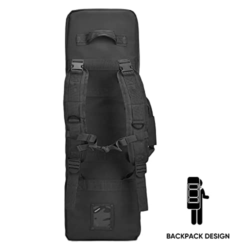 Wincentpro Double Long Rifle Gun Case Bag Soft Padded Tactical Pistol Tactical Pistol Backpack Rifle Soft Firearm Transportation Carbine Case - Lockable Zipper #TOP1