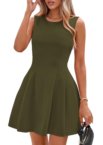 Image of PRETTYGARDEN Summer Dresses for Women 2026 Elegant Classy Spring A Line Business Casual Work Graduation Cocktail Short Dress