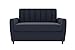 Novogratz Brittany Sleeper Sofa, Premium Linen Upholstery and Wooden Legs, Blue Linen