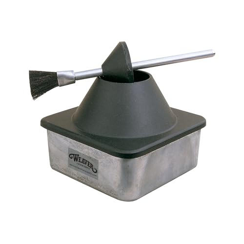 Weaver Leather Supply Glue Pot, 25 Oz, Black, Robust Aluminum Glue Container with Built-in Brush, Mess-Free Tool for Holding Leatherworking Adhesives