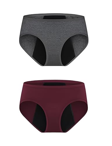 Image of DIVING DEEP Women's Period Panty | Pack of 2 Leakproof Menstrual Underwear | Heavy Flow Protection | Reusable & Washable Period Panties for Women & Teens