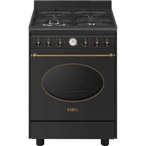 Smeg CO60GMAN2 Cuisine à Gaz, 60 Cm, Esthétique coloniale, 4 feux, Four électrique, Vapor Clean,...