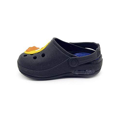 Sandália Infantil Com Led Masculina Luelua 16017 Preta