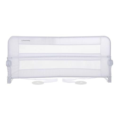 Dreambaby Dallas Bed Rail Guard - Toddlers Bed Rails - with Safety Anchors - Fits Up to Queen Size Mattress - Measures 43.25' Wide & 19.5' Tall - Model L7745,White