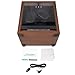 Getanye Wooden 3 Automatic Watch Winder, Black Walnut Grain Super Quiet Rotating Box Shaker, 4 Rotation Mode, Blue LED Light, Black High Elastic Memory Foam Pad
