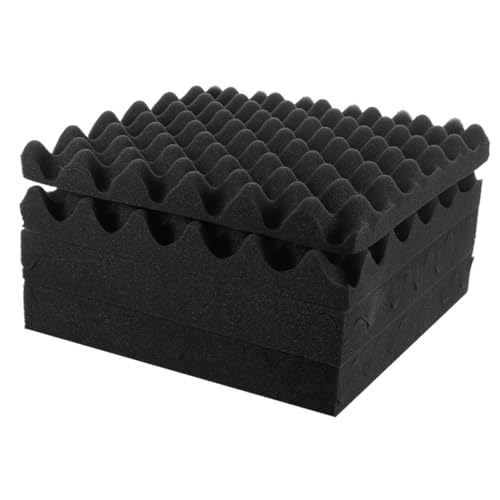 HIAKDOFT 6 Stück Teiliges Selbstklebendes Schallabsorber Akustikplatten aus Hochdichtem für Effektive Schalldämmung und Geräuschreduzierung im Raum