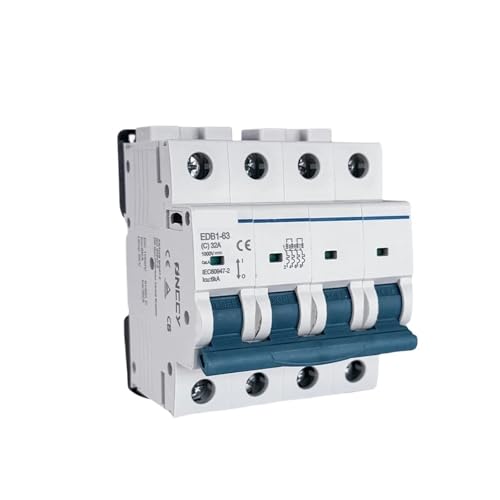 Disjoncteur DC 1000V 16A MCB 4 pôles courbe C pour électricité continue