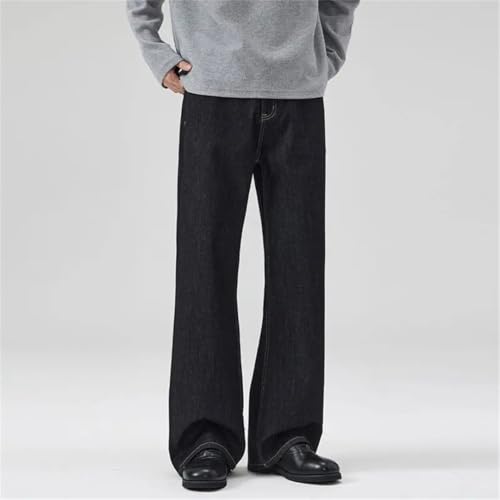 Men's Loose Fit Wide Leg Jeans Full Length Straight Denim Pants Casual Streetwear Style3