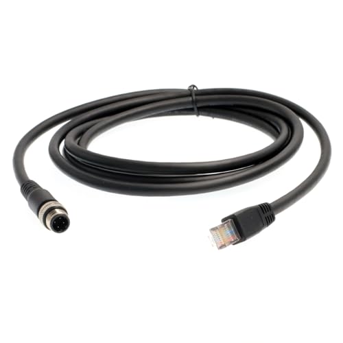 Cable Ethernet M12 D-Code 4 Pines a RJ45 Cat6 1m miniatura 1