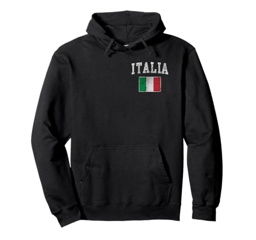 Bandera italiana vintage de Italia para hombres, mujeres, niños y jóvenes Sudadera con Capucha