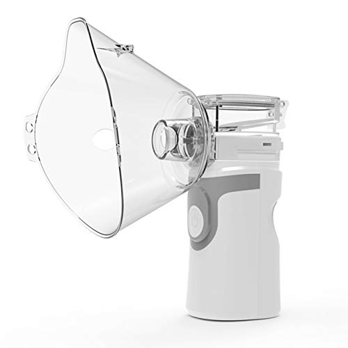 HANGSUN CN450 nebulizador de malla silencioso de tamaño bolsillo, Inhalador Nebulizador Portátil para Niños y Adultos,de Bajo Ruido, Taza de líquido desmontable, con Boquilla y Máscara, Cable de Carga