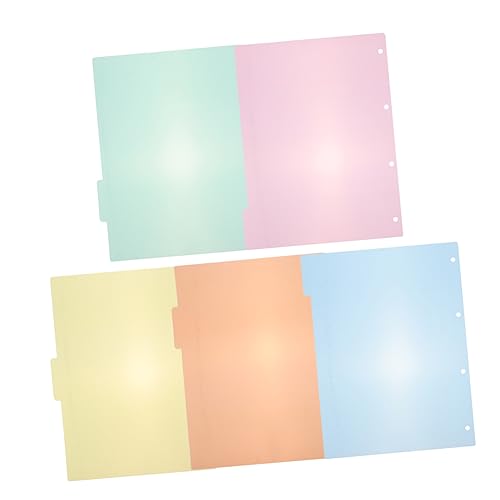 COMPUKAS 10個バインダー用 仕切り タブ ラベル ペーパーディバイダー 紙製オフィス用品