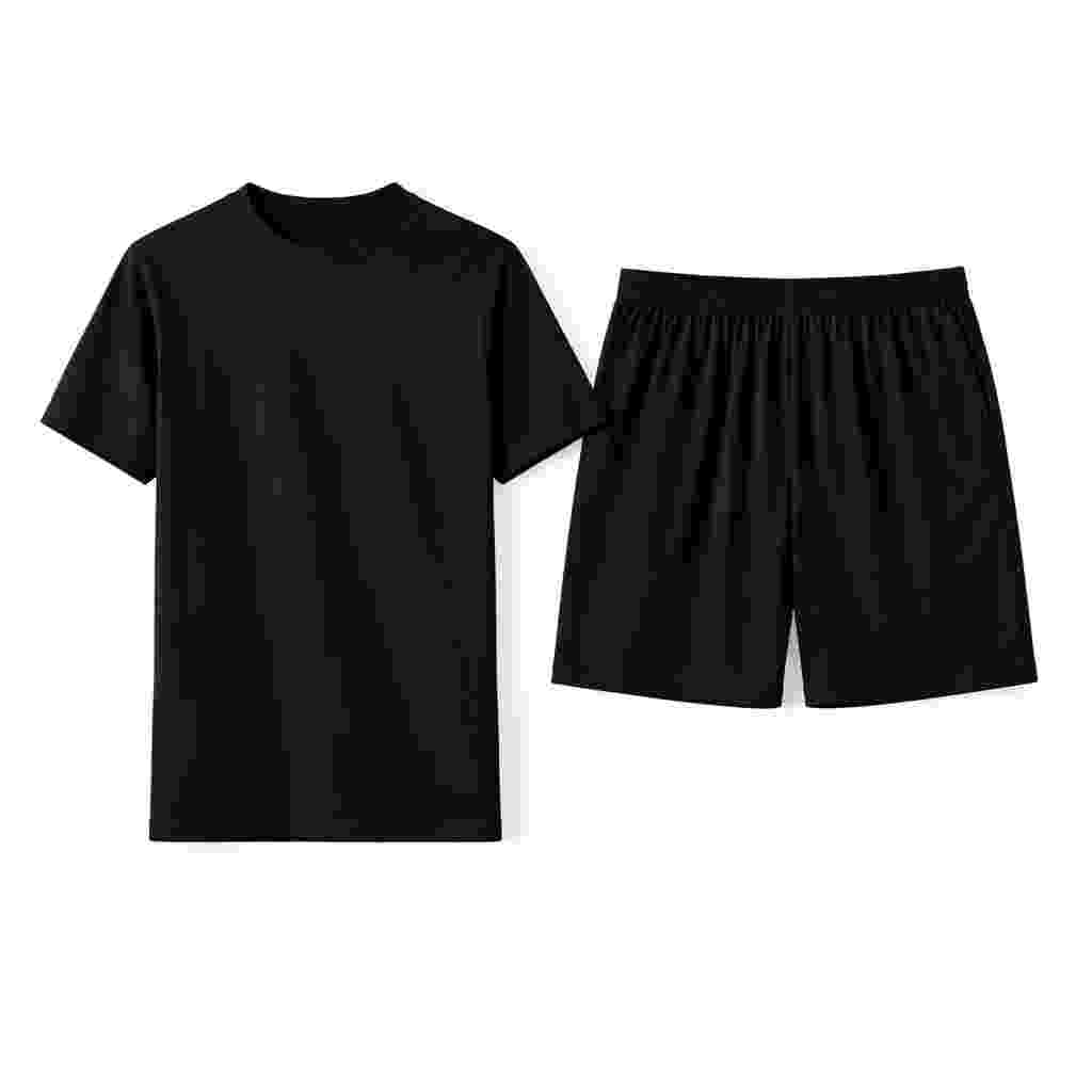noiir pigeon Men’s Solid Co-Ord Set | Stylish Black Shirt & Shorts Combo | Casual Summer Outfit for Men-picture-12