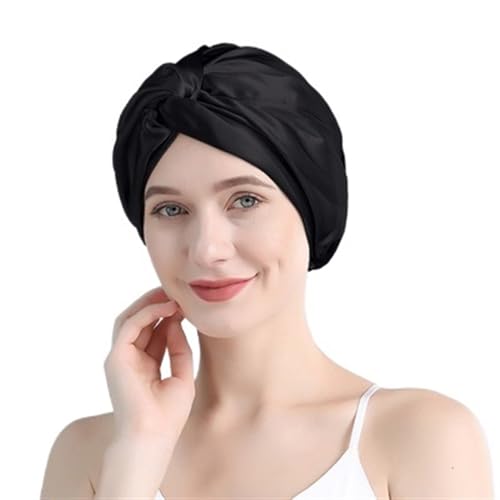 Enveloppe cheveux en soie naturelle double couche pour le soin des boucles la nuit