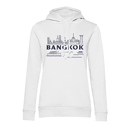Sweat à capuche Bangkok Thaïlande sweat-shirt voyage tourisme mode minimaliste adulte