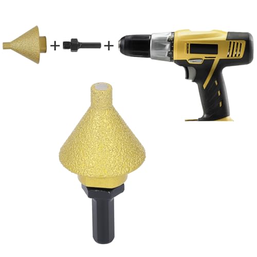 Mèche conique à chanfreiner 38 mm M10 pour carrelage et porcelaine de douche grain 50