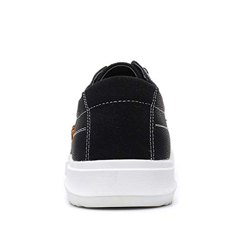 Image of CMM Men Lace-up Flat Sneakers, Casual Shoes Fashion Leather Oxfords, Breathable Walking Shoes Work Outdoor