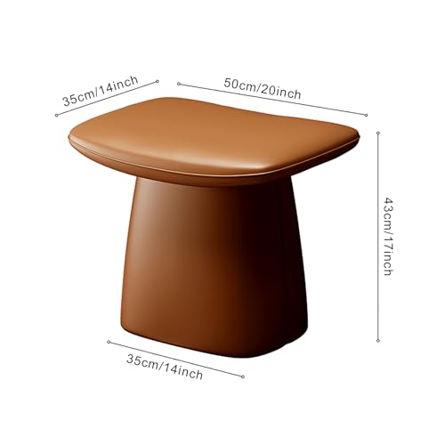 Taburete de tocador ergonómico de madera con cojín mullido para dormitorio 4