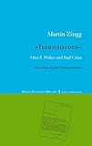  Translationen: Otto. F. Walter und Paul Celan – Ein kleines Kapitel Verlagsgeschichte