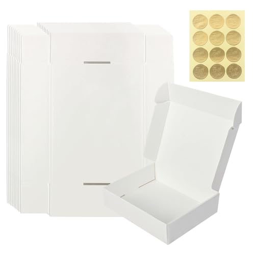 With Lid, 8.6x6.7x2.1 Inches Small Collapsible Gift Boxes With Seal Stickers For Birthday, Valentine&rsquo;s Day, Bridesmaid Proposal, Wedding, Party Favor, Presents (pack Of 10)