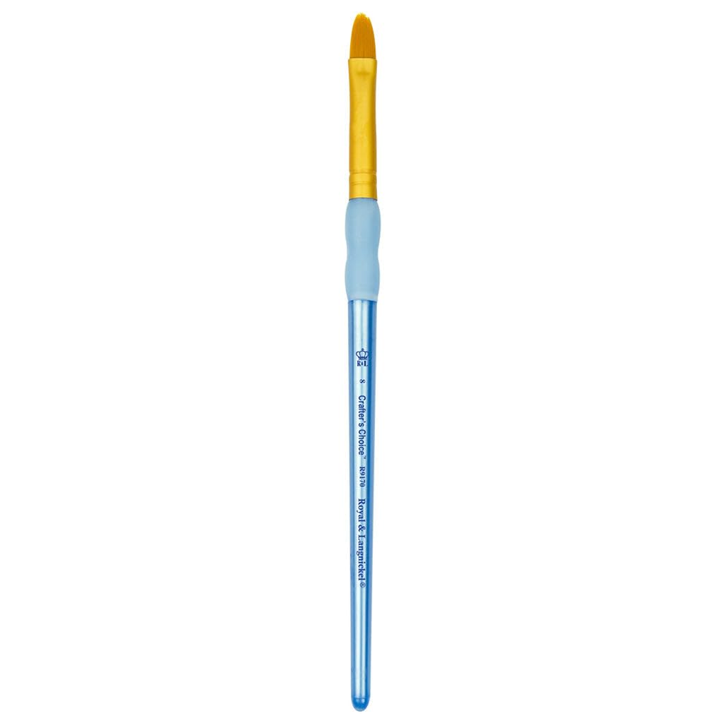 Royal Brush Crafter's Choice - Pincel de Taklon (tamaño 6), Color Dorado